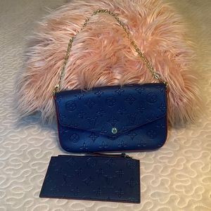 Blue small handbag